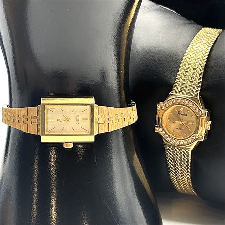 Vintage Citizen & Ronica Quartz Gold Toned Ladies Watches