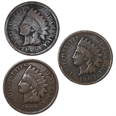 1889-1908 Indian Head Pennies