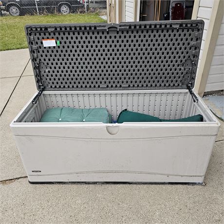 Lifetime Brand Storage Deck Bench w/Patio Cushions