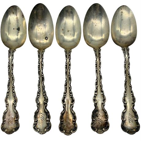 925 Sterling Silver Antique Ornate Framed Spoons