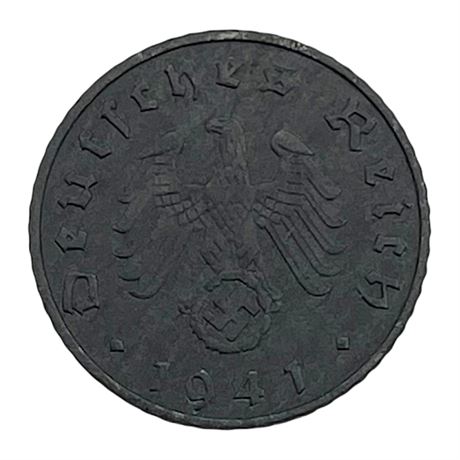 1941 German 5 Reichspfenning World War II Coin