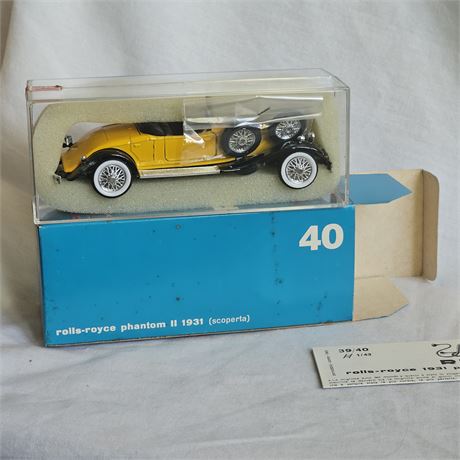 Rio Models 1/43 Scale Diecast 40 - 1931 Rolls Royce Phantom II Scoperta model ca