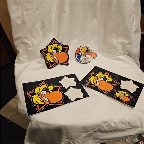 Vintage-style merchandise featuring "The Buzzard,