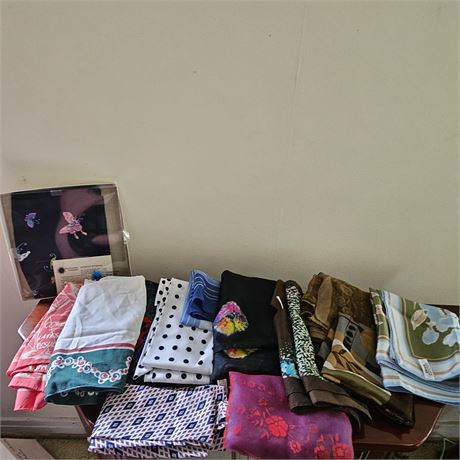 Silk & Polyester Womans Scarf Lot