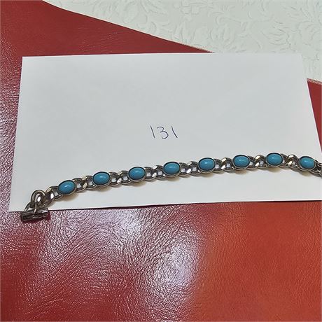 SILVER TURQUOISE BRACELET