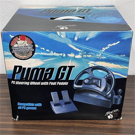 NIB Mad Catz Puma GT Steering Wheel and Foot Pedals