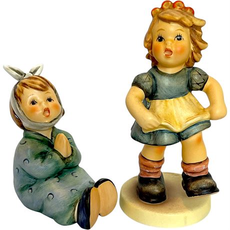 Vtg Goebel Hummel "Ooh My Tooth" and Limited Edition "Musik, Please" Figurines