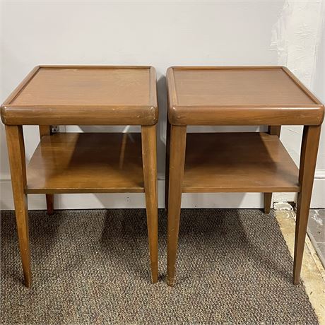 Pair of Vtg Wood Side Tables