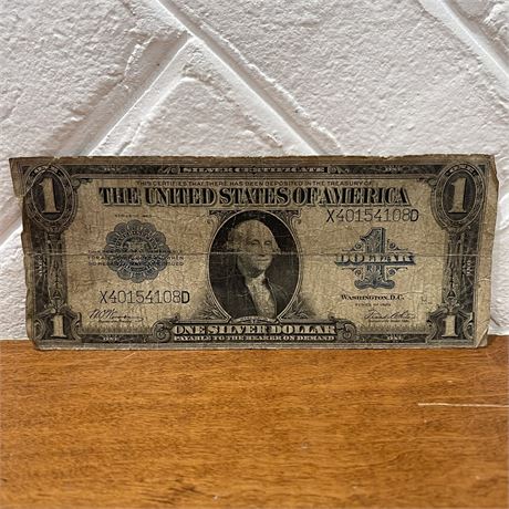 1923 Blue Seal 1 Dollar Bill Silver Certificate