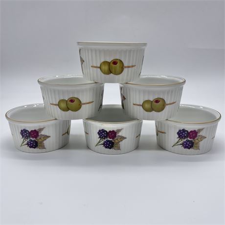 6 Royal Worcester Evasham Remakins