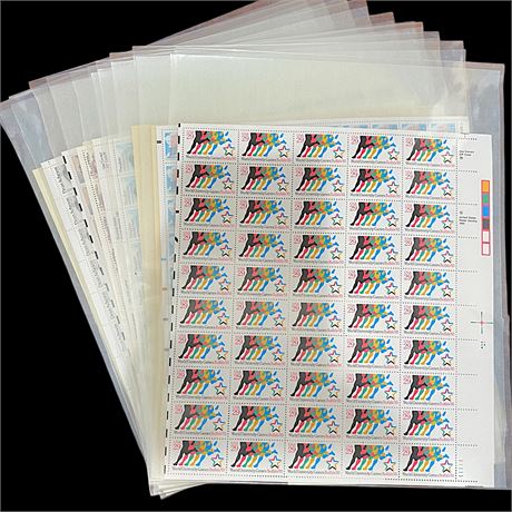20 Full Sheets of Collectible Stamps