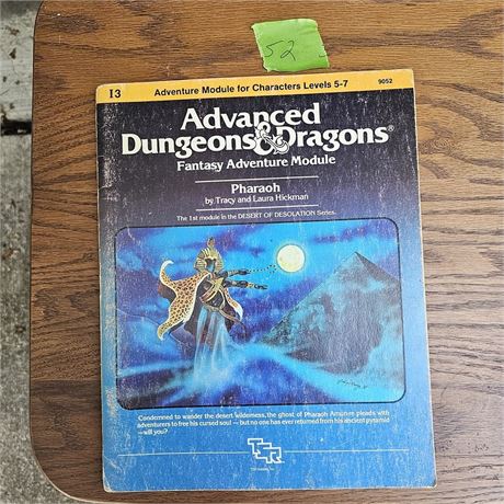 Levels 5-7 9052 Advanced Dungeons Dragons Pharaoh by Tracy and Laura Hickman