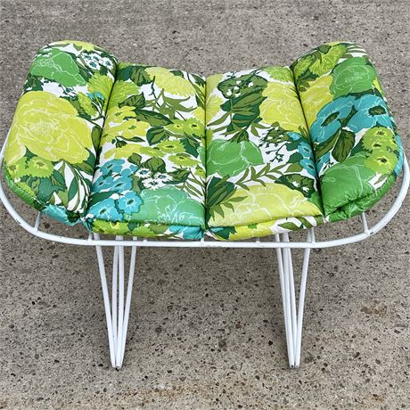 Mid Century Homecrest Wire Frame Ottoman