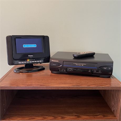 Small Haier TV/DVD Player and Panasonic VCR w/remote