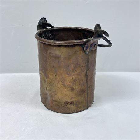 19th Century Primitive Hand Forged Copper Pot