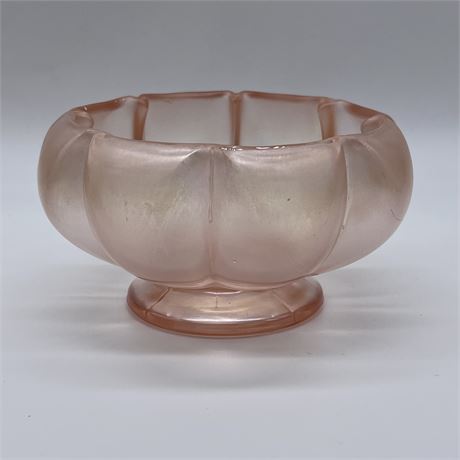 Fenton Pink "Velva Rose" Iridescent 75th Anniversary Glass Bowl