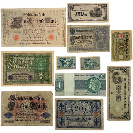 Vtg Foreign Currency