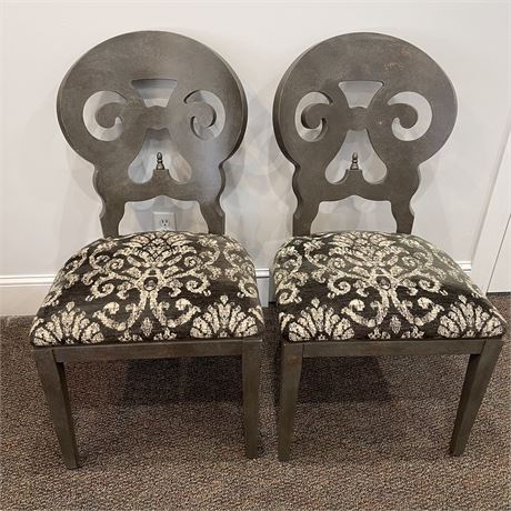 Pair of Arhaus Girardi Geo Link Bell’Arte Side Chairs