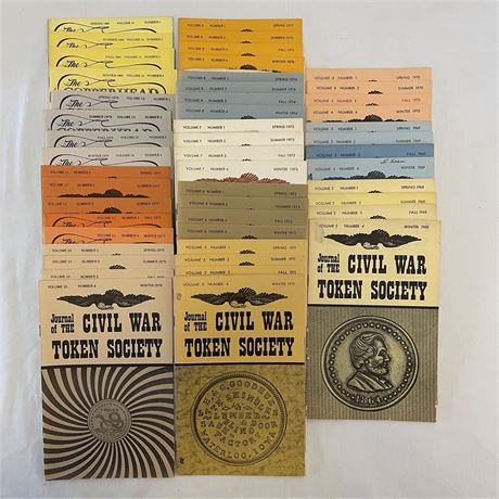 1968-1980 Journal of the Civil War Token Society Volumes 2-14 (No '78 Vol 12)