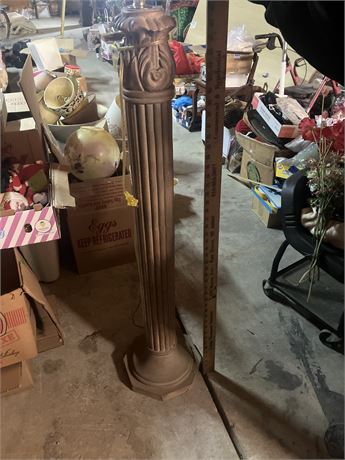 Large, decorative floor lamp base column-style lamp