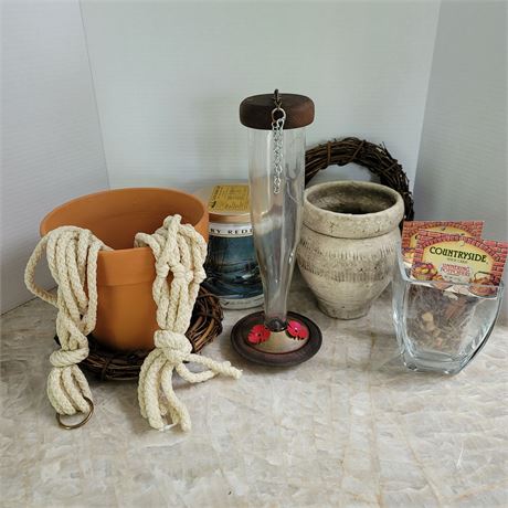 Humming Bird Feeder, Vases and more