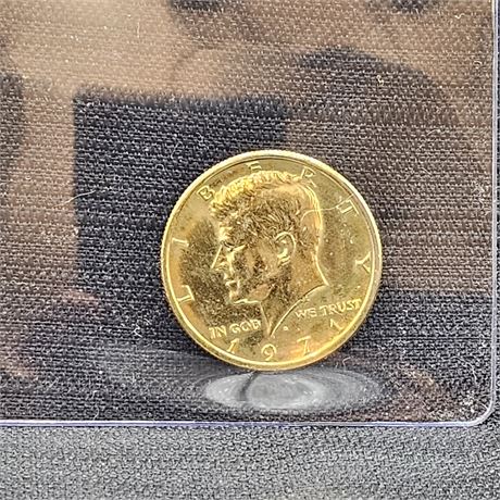 Gold-plated 1971 Half Dollar