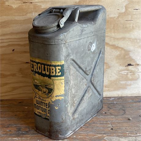 Vtg Zero Lube Motor Oil Container