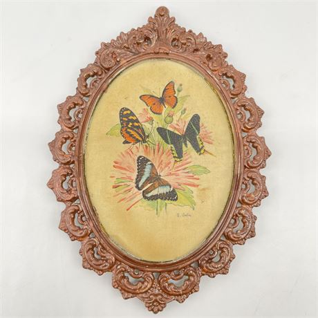 Silk Butterfly Small Wall Plaque