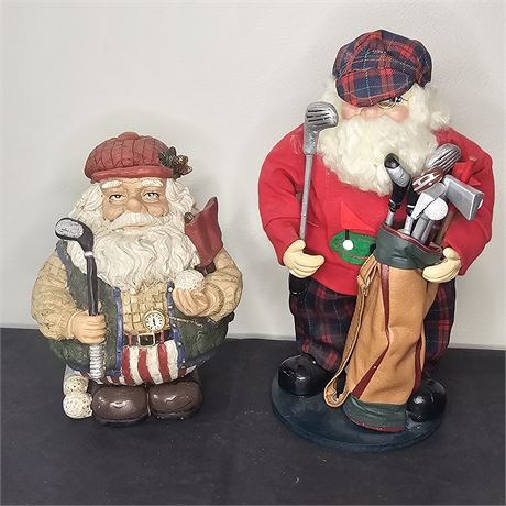 Santa Golfer Figurines