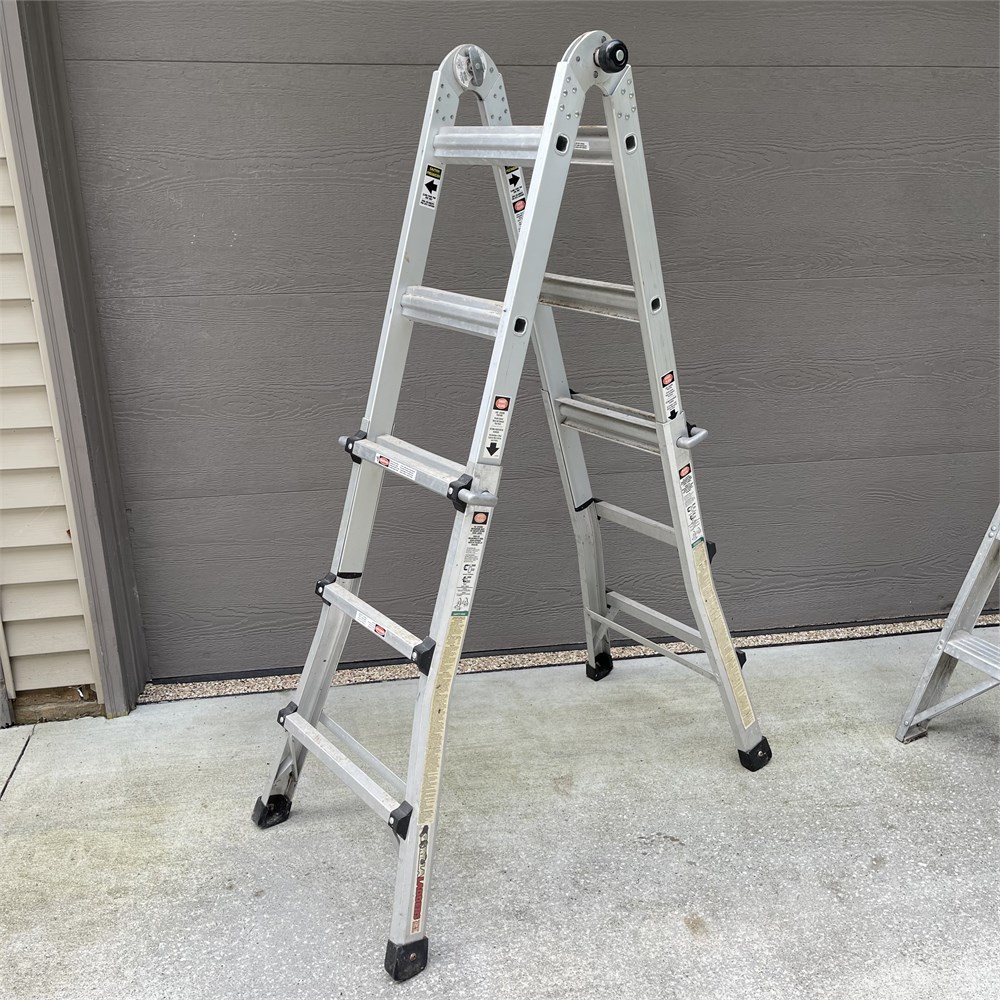 Blazing Auctions - Gorilla Professional 4 in 1 Aluminum Ladder w ...