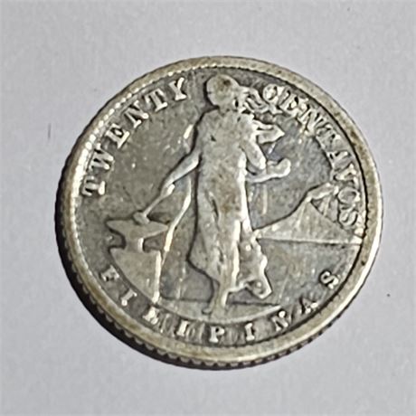 1919 United States-Philippine 20 centavos coin Silver