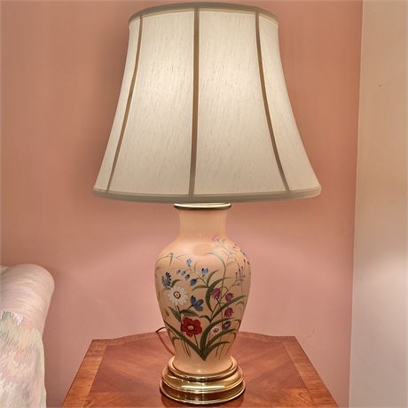 Paul Hanson Chinoiserie Porcelain 3-Way Table Lamp