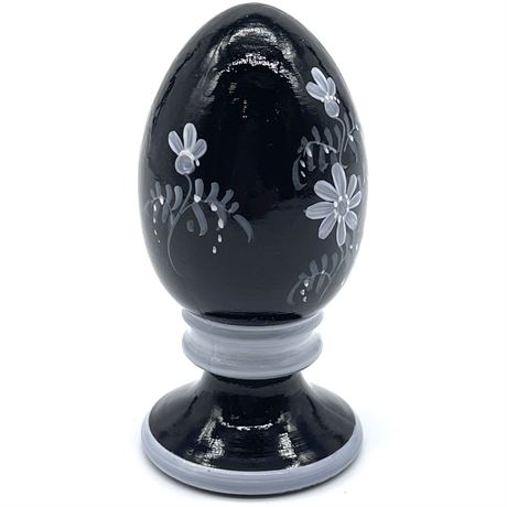 Fenton Hand Painted Signed Art Glass Egg