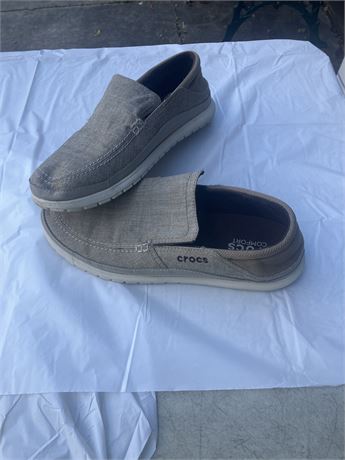Pair of Crocs Santa Cruz men's loafers.