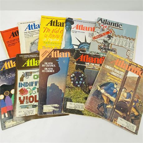 Collection of 1970's Atlantic Magazines