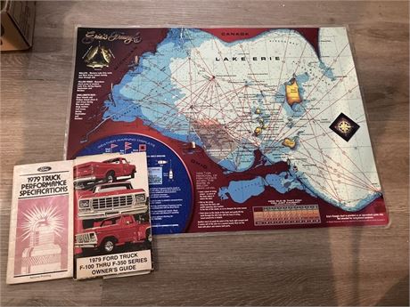 One manual is a "1979 Ford Truck F-100 thru F-350 Series Owner's Guide". The sec
