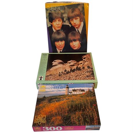 The Beatles 550pc Puzzle w/ 2 NIB Puzzles