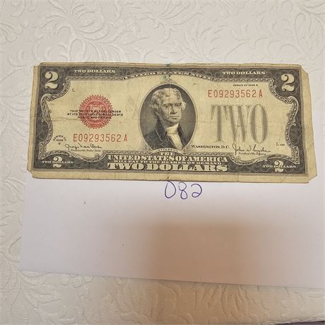 1928 G $2 Legal Tender Note