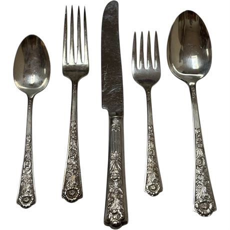 Sterling Silver Century "Royal Rose" Flatware Place Setting