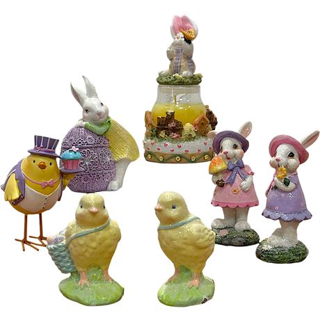 Variety of Easter Decorative Figurines