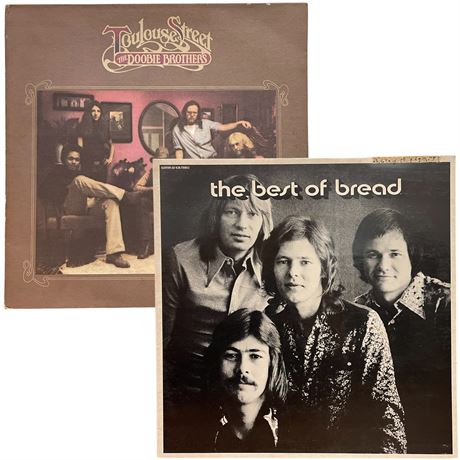 '73 The Best of Bread & '72 The Doobie Brothers "Toulouse Street" Vinyl Records
