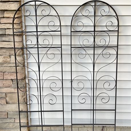 (2) 71" Aluminum Garden Trellises