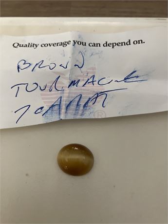 Brown cat's eye tourmaline gemstone 7 carat