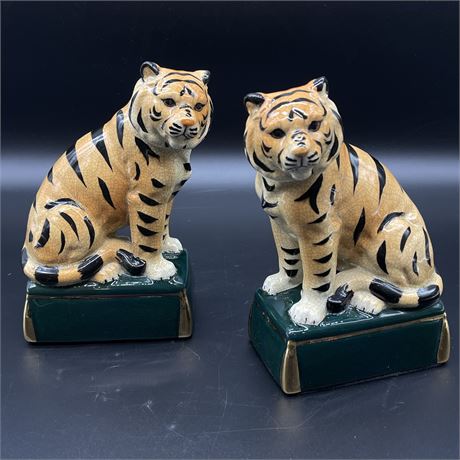 Vintage Takahashi Tiger Bookends