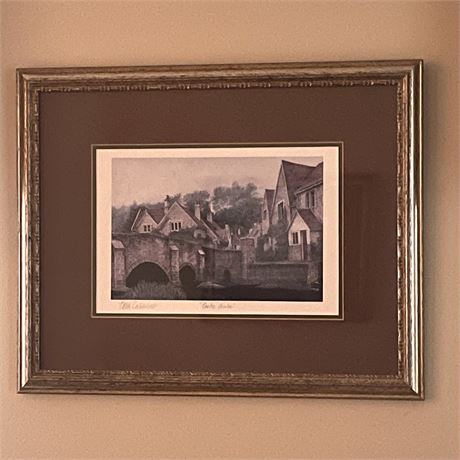 Signed Tom Caldwell 'Castle Combe' Art Print Wall Hanging