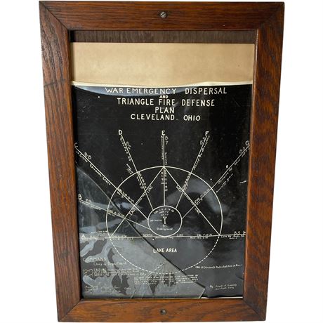 1940s Cleveland, Ohio War Emergency Dispersal & Triangle Fire Defense Plan