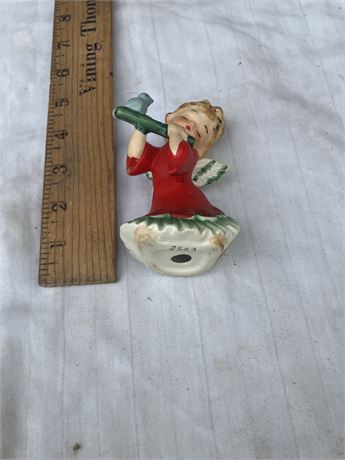 Vintage Lefton ceramic Christmas angel figurine