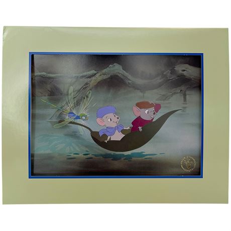 Vtg Disney's The Rescuers Exclusive Commemorative Gold Seal Frameable Lithograph