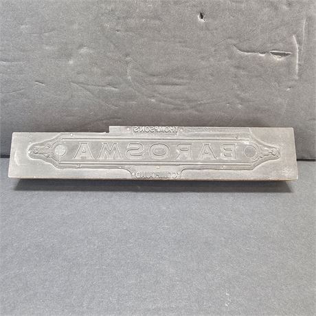 Vintage Leather Press Printer Block - Thompson Barosma Compound