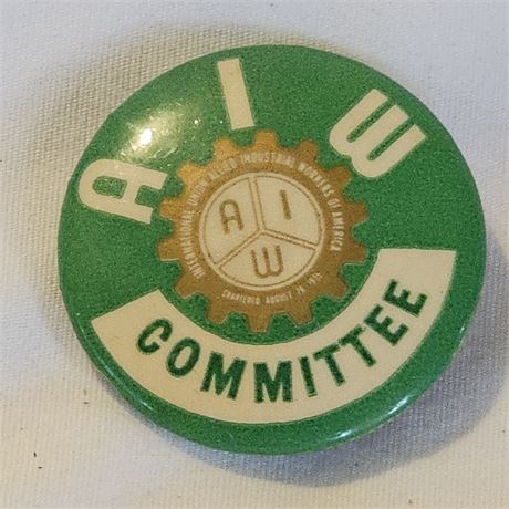 Allied Industrial Workers of America (AIW). Pin